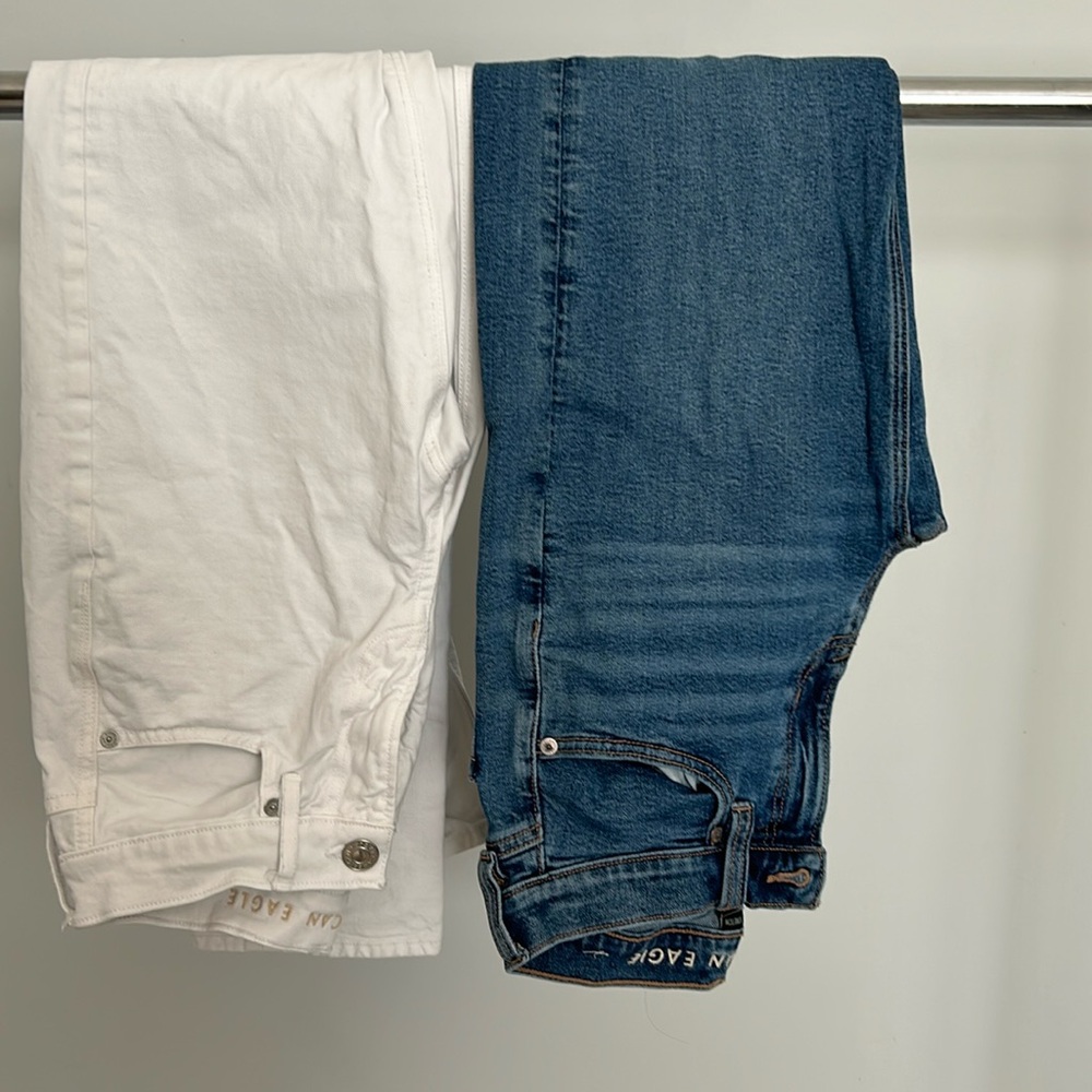 American Eagle Outfitters White  Straight Leg Jeans